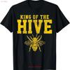 New Limited King Of The Hive Bee Funny Design Great Idea T Shirt S 3xl Vintage Washed Stretched Stylish Breathable Slightly