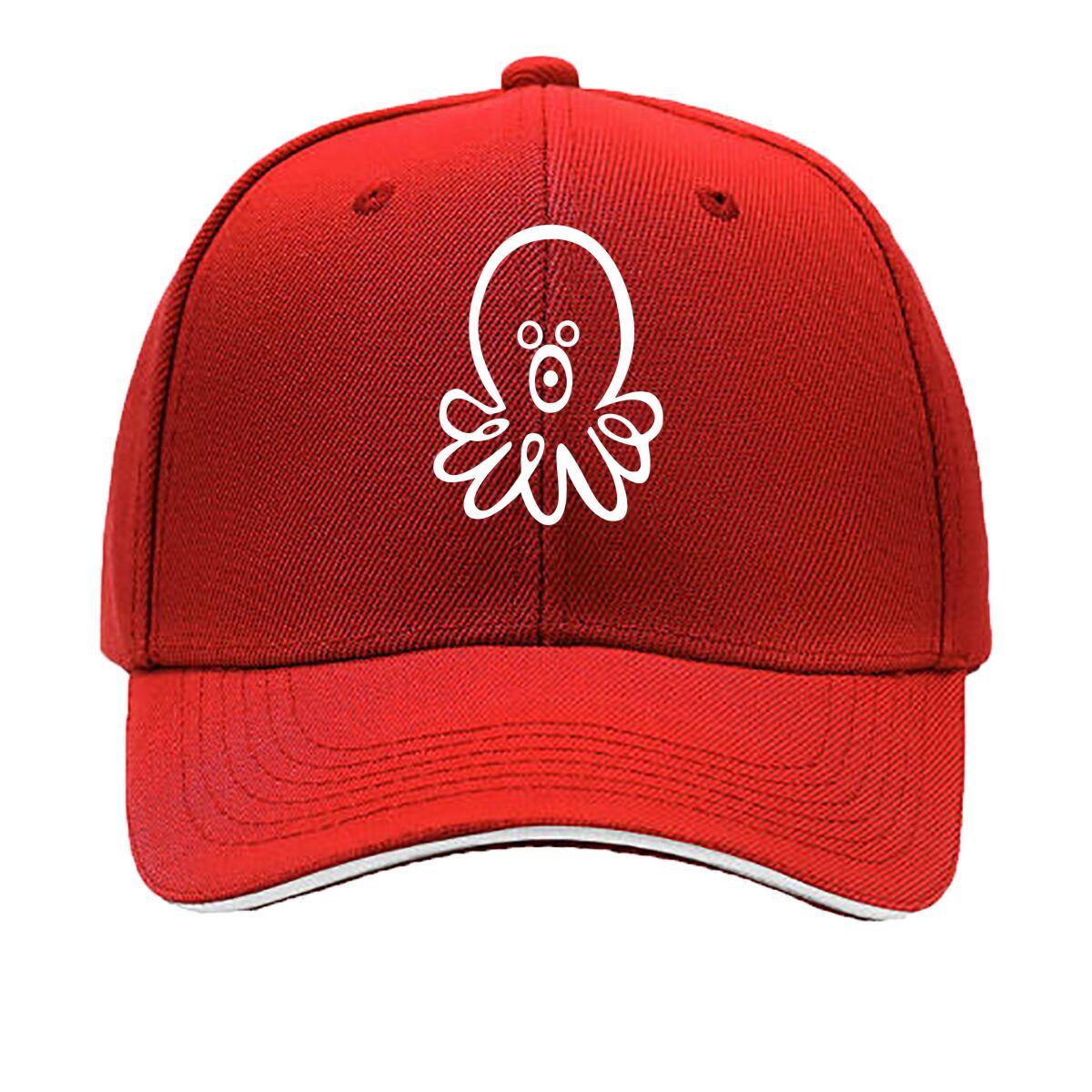 Adjustable Urban Theme Baseball Cap with Octopus Logo Unisex Casual Summer Fashion AmericanStyle H Sandwich Baseball Cap One Size