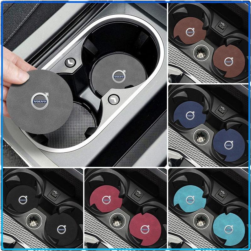 

For Volvo Rdesign XC90 S60 XC60 V70 S80 S40 V50 V40 V60 C30 S70 Car Emblem Anti Slip Insert Cup Coasters Car Accessories Styling 1pcs чёрный