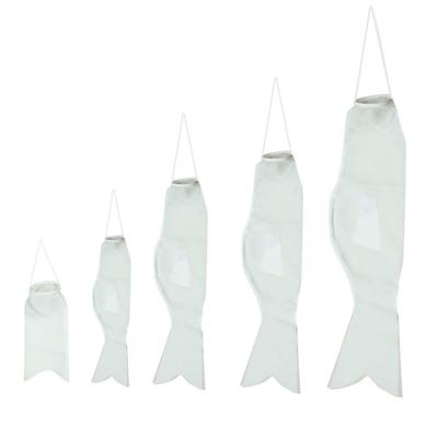 5-Piece Set of DIY White Carp Streamers, White Fabric Carp Streamers, Paintable, Handmade Carp Streamers, Paintable, Pure White, Blank Carp Streamers