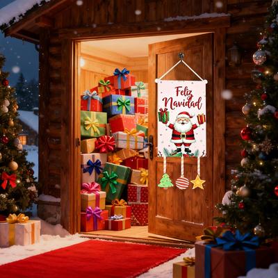Christmas Flag Waterproof Holiday Banner Christmas Door Drape Holiday Decor For Indoor Outdoor Home Window Door Yard Patio Porch