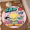 Cartoon rabbit Yellow Bird Round Rug for Livingroom,Bedroom, Palyroom, Chair Rug, Area rug, Circle Carpet, Large Size Fan Christmas gift