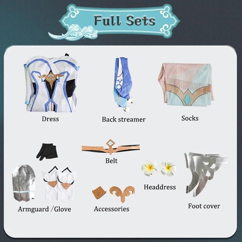 Impact Lumine Cosplay Costume Adult Carnival Uniform Wig Anime Halloween Party Costumes Masquerade Women Game