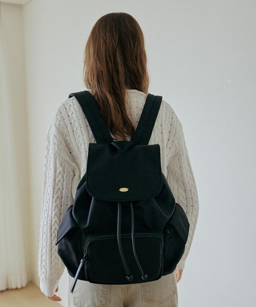 Yuppe Pocket Nylon Backpack_Black