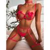 Underwire Exotic Sets Sexy Sensual Brassiere Lingerie Set Women's Underwear Set Push Up thin Bralette Bra and Panty Set