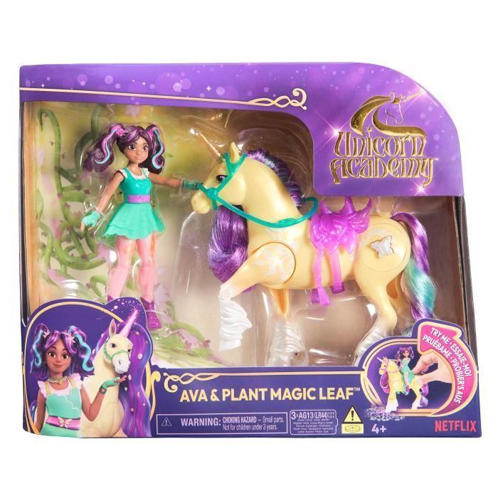 Einhorn Akademie Licorne Leaf mit Lichtern und Puppe Ava