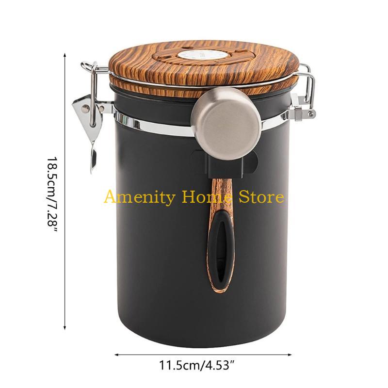 F26C Coffee-Bean Container for Ground Coffee-Bean Storage Jar Stainless Steel