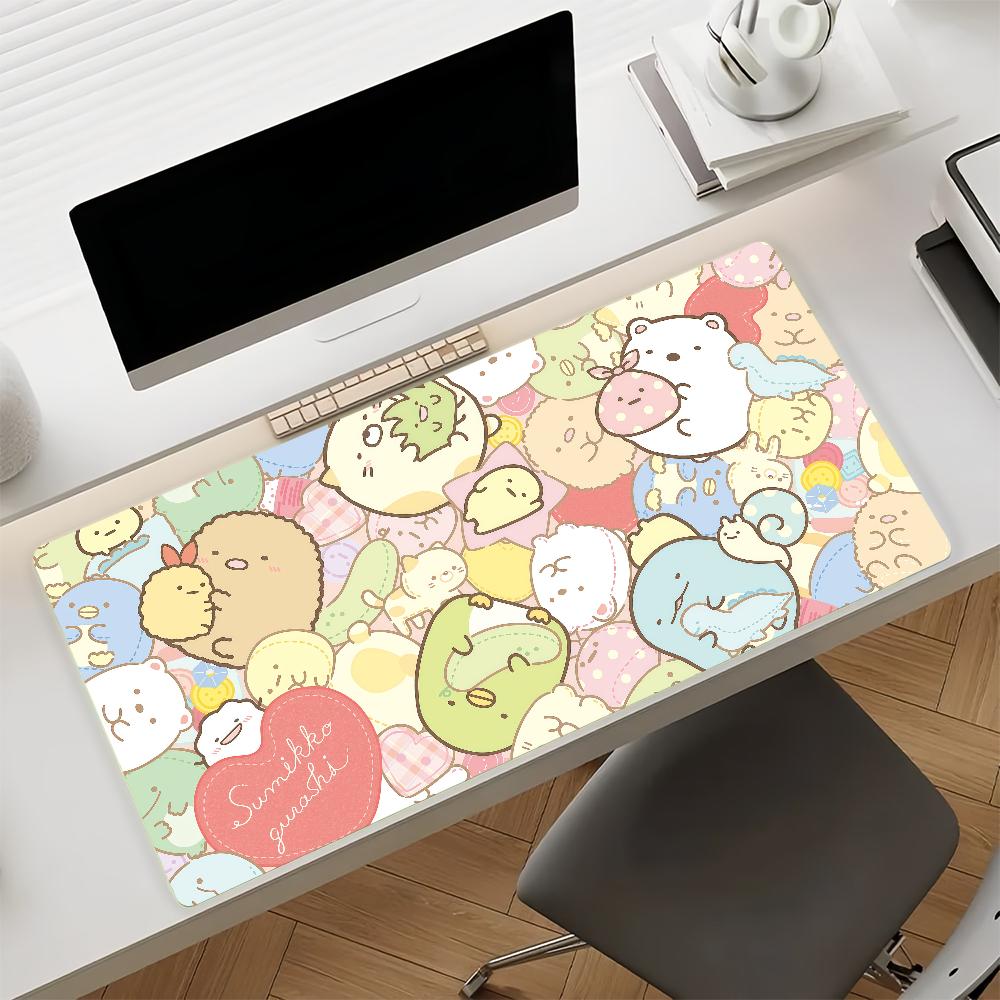 Anime S-sumikko Mouse Pad Anti Slip Rubber Edge Locked Thickened Laptop G-gurashi  Gaming Desk Mat