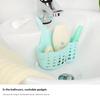 Convenient Suction Cup Sink Shelf Soap Sponge Drain Rack Kitchen Suction Cup Hanging Storage Basket