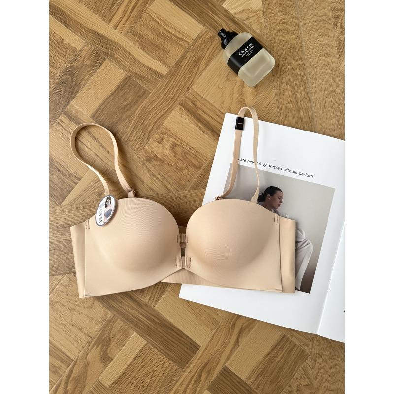 

Sling-free underwear, women gather, non-slip front buckle, small breasts show big and seamless invisible tube top, close sub-breasts, sexy bra summer Xl (for 85abc)