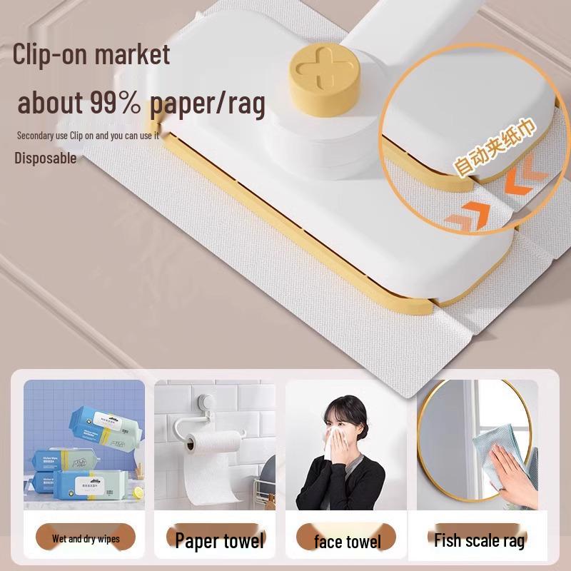 Rotating Face Towel Mop Clip: Lazy Mini Hands-Free Bathroom Mop