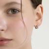 Star Circle Cubic Hoop Earrings EC3327