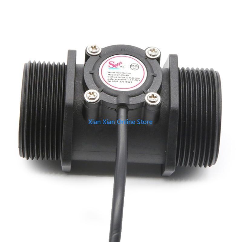 DN40 DN50 Water Hall Flowmeter Meter Counter Thread 1.5-inch Plastic B9HF