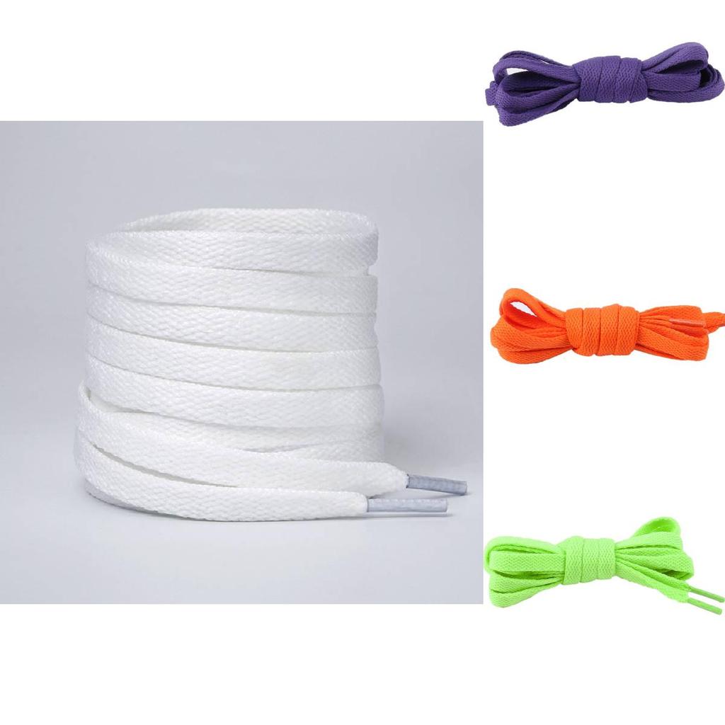Vibrant Polyester Cotton Flat Shoelaces For Women And Men Sports Or Casual Shoes
