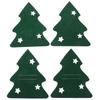8Pcs Christmas Cutlery Bags Tree Shape Fork Cutter Pouches for Party Supplies Cutlery Holder for Party Tableware Utensil Holder