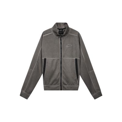 Sportbekleidung Besticktes Logo Strick-Sportjacke Herrenjacken Grau DA7177-010