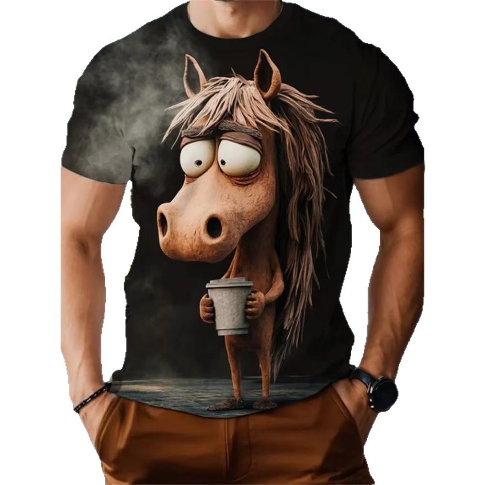 

Crew Neck Short Sleeve Printed Top Fashion Soft Short Sleeve Casual T-Shirts Men’s 6XL