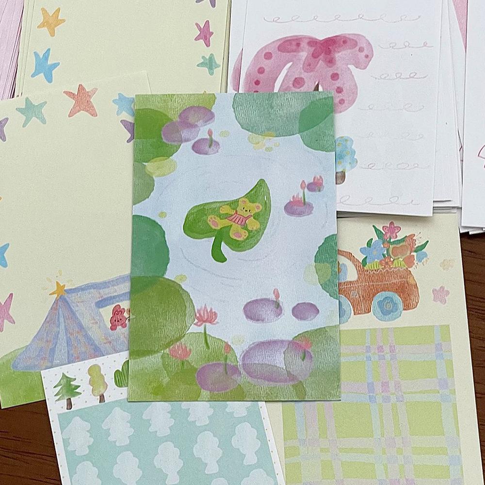 20 Sheets Cute and Colorful Notes, A7 Interior Pages Without Perforations, Student Handbook Decoration Notes, Memo Notebook