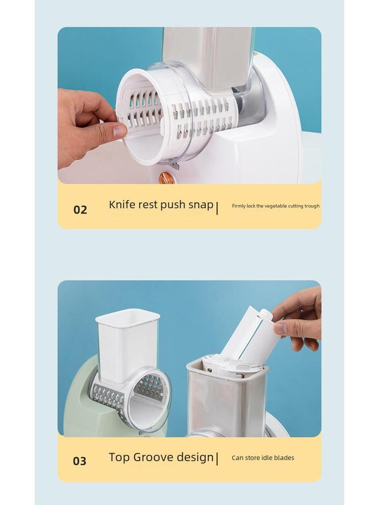 Elektrischer Multifunktions-Gemüseschneider und -reibe