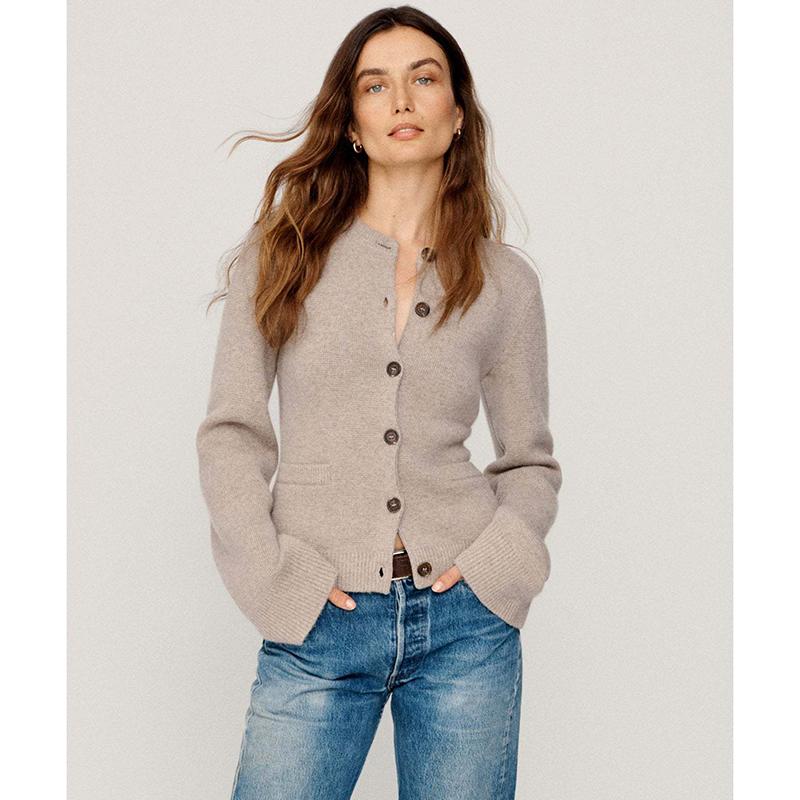 

Casual Loose Solid Single Breasted Long Sleeved Cardigan for Winter Women s Coats New O-neck Knit Cardigan Coat Women s Sweater S серый