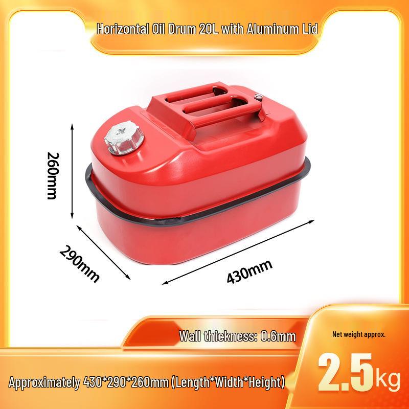 Horizontal Portable Thickened Fuel Drum - 5L/10L/20L for Gasoline & Diesel