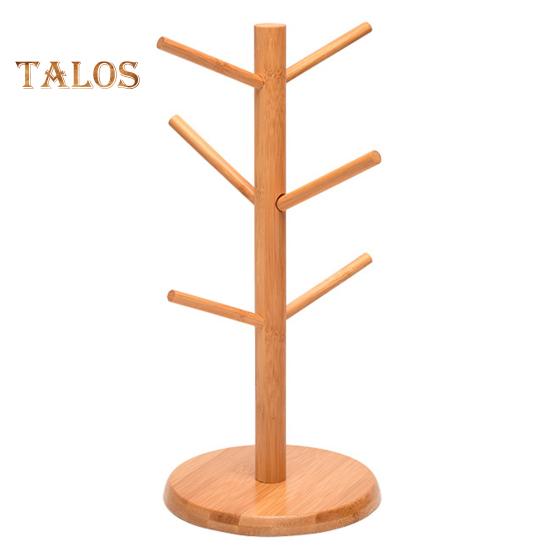 

Деревянный держатель для кружки, дерево, 6 крючков, сверхмощный многофункциональный органайзер для чашек чая, кофе, вешалка, подставка для хранения, сливная стойка, товары для дома