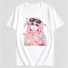 Men Women Bocchi The Rock Hitori Gotoh Birthday Peace Sign T Shirt Unisex Oversized Anime Girl Print Short Sleeve Tee Casual Street Daily Wear