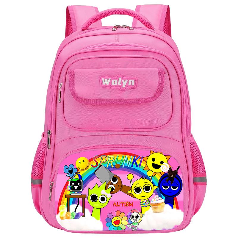 Caja de Ritmos Sprunki Juego Anime Mochila Estudiante Bolsa Escolar Bolsa Multifuncional
