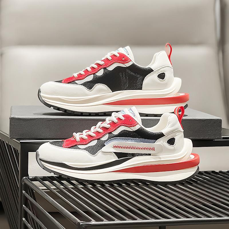 Leather 2 Autumn and Winter New Versatile Casual Waffle Velvet Sports Small Waist Women's Shoes