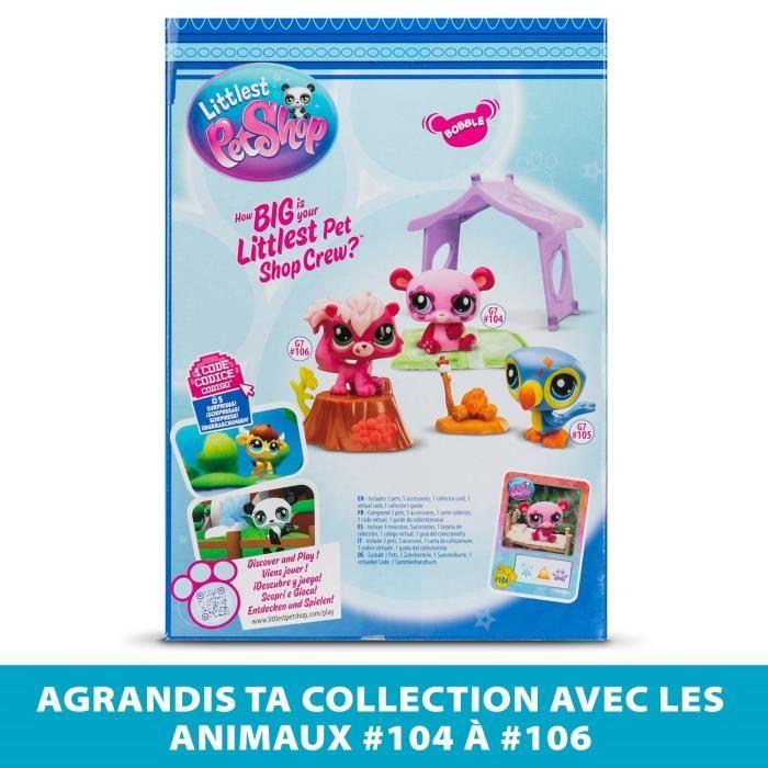 Themed Pack 3 Pets - BANDAI - Littlest Pet Shop Camping - Animals and Accessories