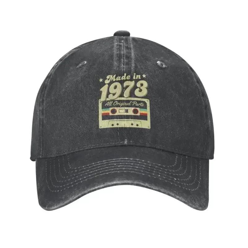 Personalized Cotton Vintage Made In 1973 Baseball Cap Outdoor Women Men'S Adjustable Birthday Dad Hat Spring