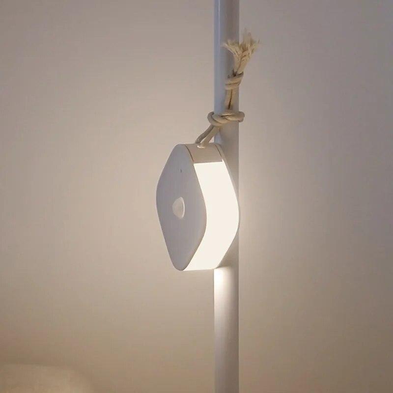LED PIR Infrared Body Motion Sensor Night Light USB Rechargeable Magnet Wall Lamp for Closet Wardrobe Stairs Toilet