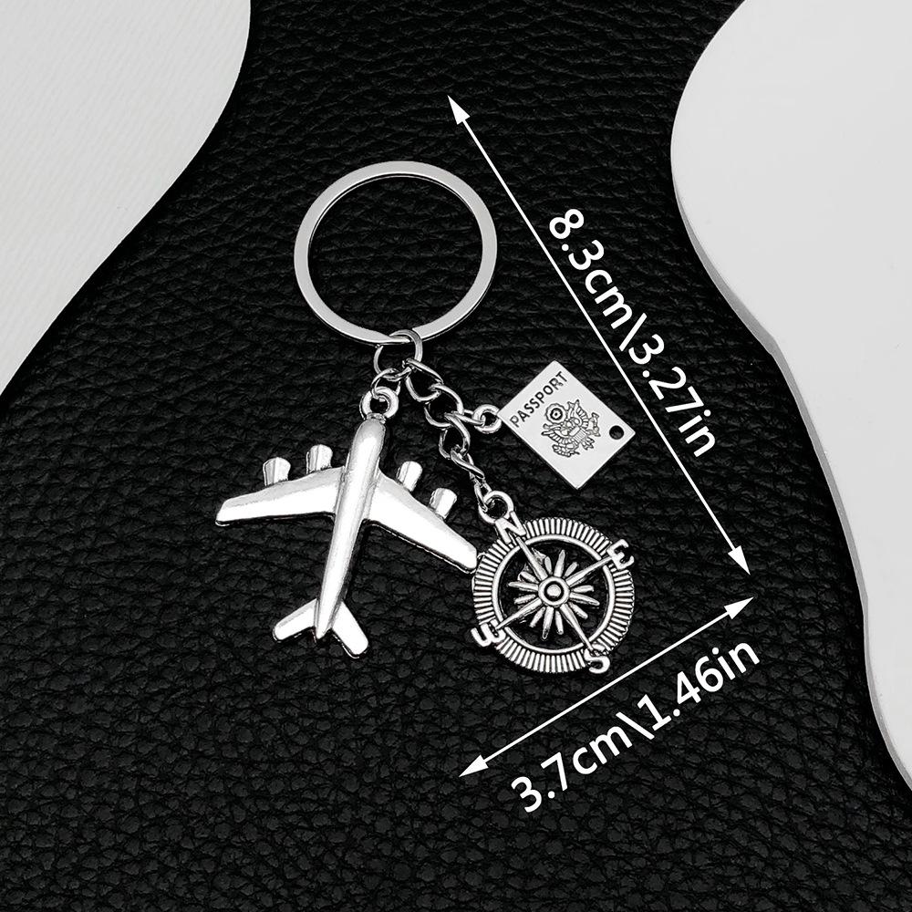Global Travel Airplane Keychain Pendant