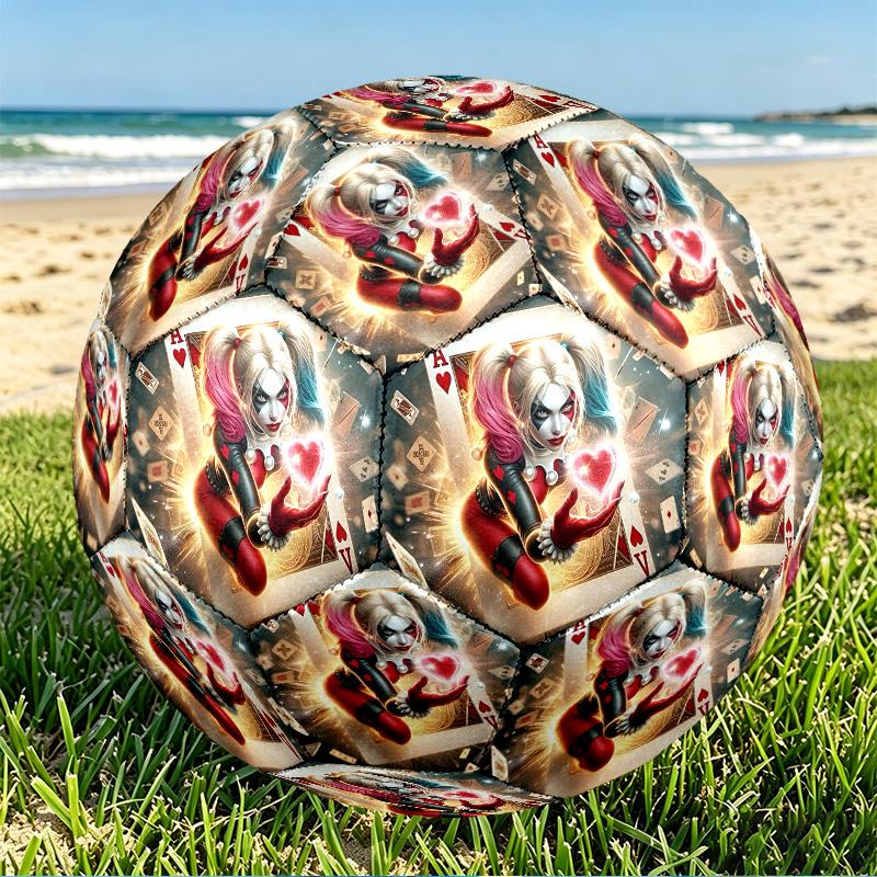 Superhero Print Size 5 Soccer Ball, PU Wear Resistant Football for Match Training and Daily Practice, Birthday Gift for Soccer Fans