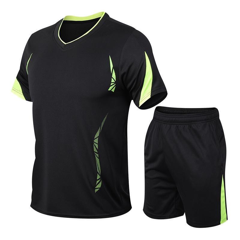 Men's Geometric Print Short Sleeve and Shorts Set