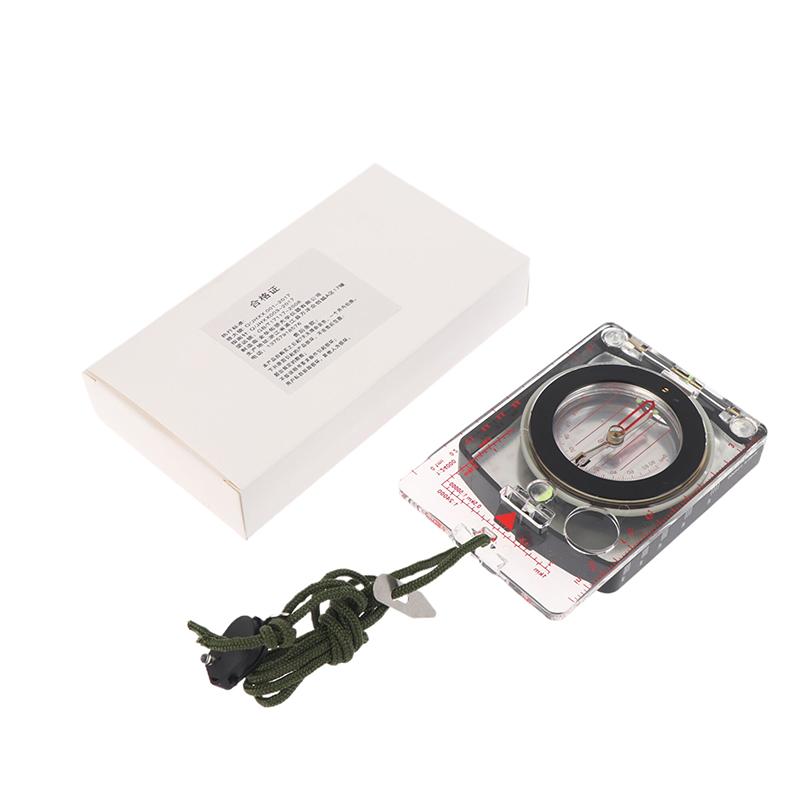 Adjustable Aiming Compass Mirror With Declination-Base Plate Navigation Orienteering Led Light Hiking Map Read Backpacking