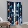 2pcs   Curtain Popular Astronaut Birthday Versatile Polyester (without rod) Art Deco Festive Use for Living Room   Bedroom