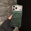 Light Luxury Glossy Crocodile Leather Pattern for IPhone 17air Protective Case for Apple 16promax Electroplated Case
