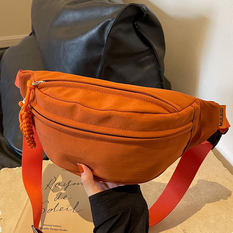 New Women's Crossbody Chest Bag Nyl Cloth Male Large Capacity Versatile Ins Waist Bags Casual Simple Travel Chest Bags