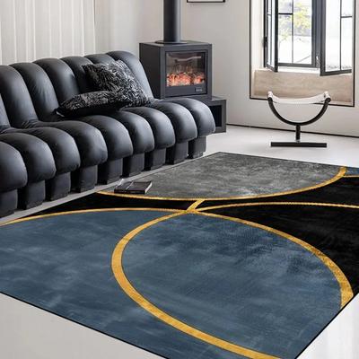 Moderní Lehký Luxusní Geometrický Koberec do Obývacího Pokojí Omyvatelný Domácí Plošný Koberec Dekorativní Podložka Perfektní pro Ložnici Vstup Obývací Pokoj