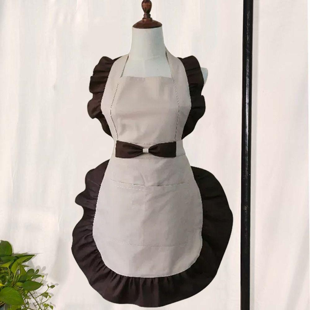 Stain Resistant Cooking Apron Wear-resistant Gardening Apron Lady Sleeveless Apron  Restaurant