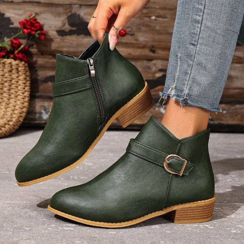 Large Size Martin Boots Women's Autumn and Winter Chelsea Boots Women's Side Zipper Cotton Shoes Women's
