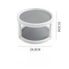 1pc 2 Layer 360 Degree Rotating Spice Storage Rack Non Slip Turntable Storage Tray Cosmetic Storage Box Space Saving Design