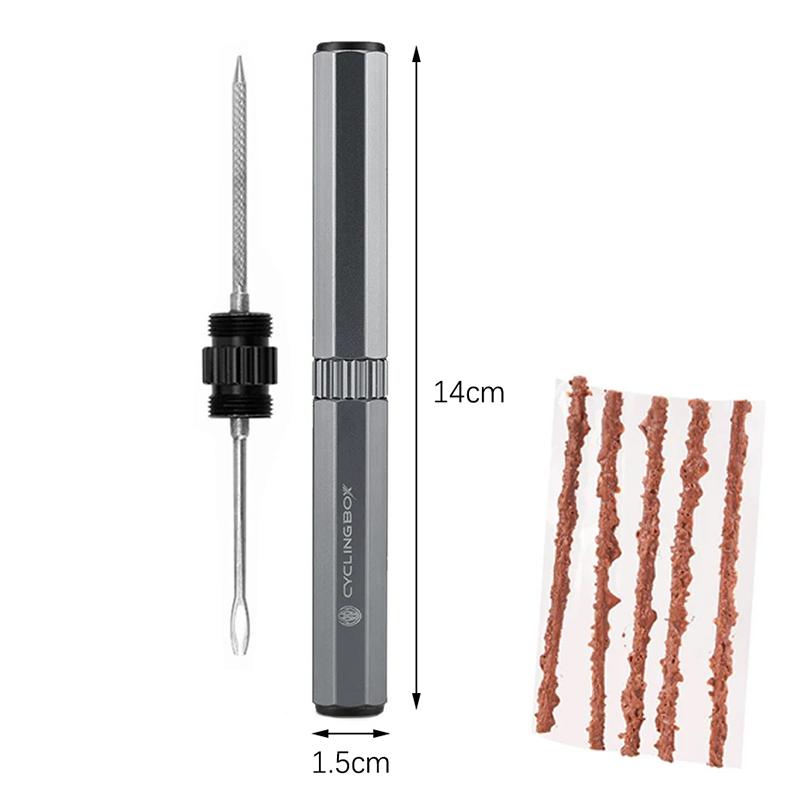 

Bicycle Tubeless Tire Repair Tools Kit Mini Road Bike Tyre Plug Puncture Flat Fix Patch Drill Portable Sealant Stripe