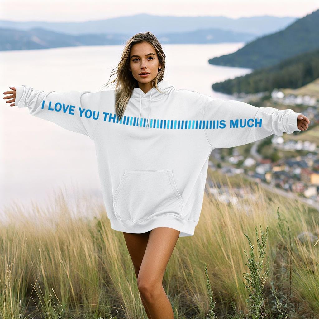 Damen Modisches Lässiges Langärmeliges Paare Buchstaben-Print Kapuzen-Sweatshirt