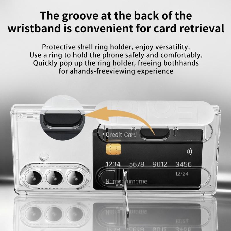 Galaxy Z Fold8 Ultra Case With Card Holder Wristband Hinge Protection Screen Protector Full Body Cover
