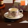 Retro French Style Coffee Cups Home Afternoon Tea Exquisite Butterfly Ceramic Coffee Cup High End Office Water Cup
