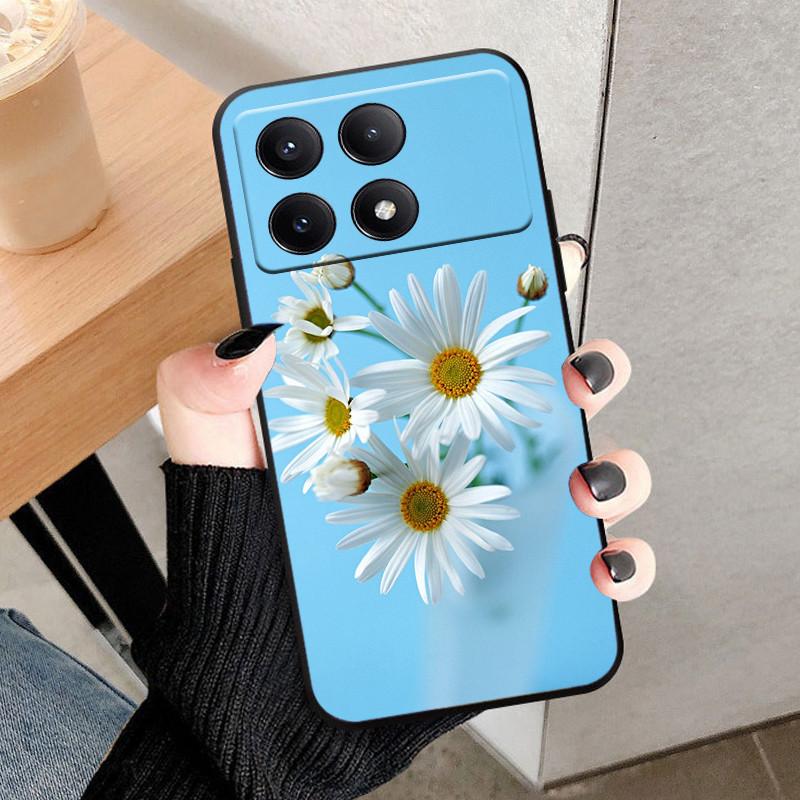 For POCO X6 Pro Case Cover Fundas Black Soft Silicone TPU Protective Phone Case For Xiaomi POCO X6 Pro Bumper Coque POCOX6 X 6