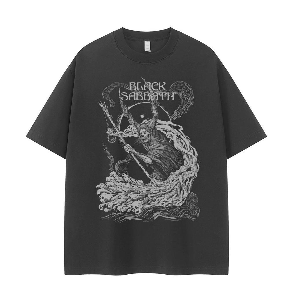 Black Sabbath Black Sabbath The Niche Design Feeling Rock Band Vintage American Street Men's and Women's Short Sleeve T-shirt