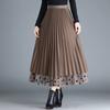 Bust Skirt Women's Summer A-shaped Skirt High-end Polka Dot Skirt Big Swing Umbrella Skirt Black Long Skirt Vertical Skirt Large Size Coat